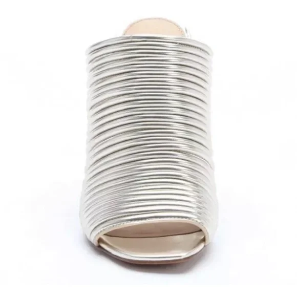 Rachel Zoe Metallic Leather Seneca Mules 7.5 - Picture 3 of 7